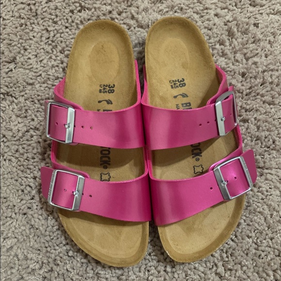 birkenstock metallic magenta